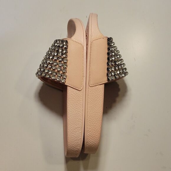 BRAND NEW HERSTYLE CHEERFUL RHINESTONES EMBELLISHMENTS SLIDES SANDAL - Picture 12 of 16